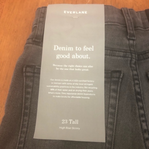 Everlane Authentic High Rise Skinny Jeans, 23 Tall - Picture 4 of 12